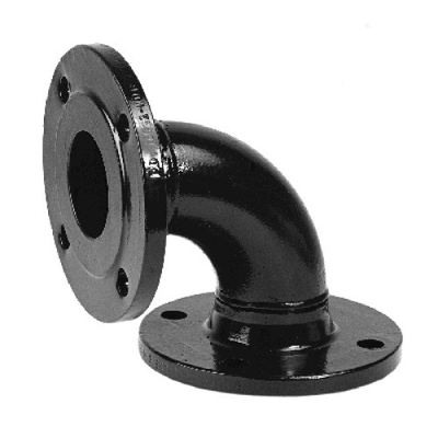GB HG ASME Cast Iron Pipe Fittings 90 Degree Elbow Double Flanged Bend