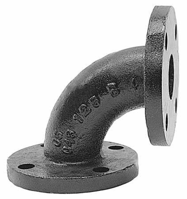GB HG ASME Cast Iron Pipe Fittings 90 Degree Elbow Double Flanged Bend