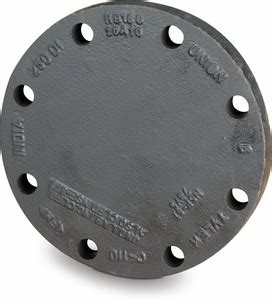 Black Blind Flange Cast Iron Pipe Fittings Anti Rust Zinc Plus Bitumen Coat