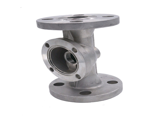 Three Way Valve 316 Stainless Steel Flanges Connection Ball Valve Body